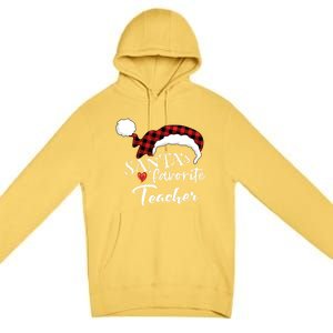 SantaS Favorite Teacher Gift Premium Pullover Hoodie