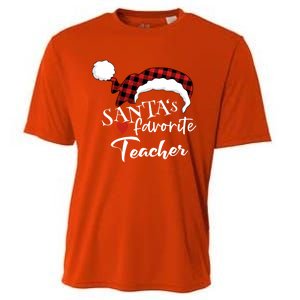 SantaS Favorite Teacher Gift Cooling Performance Crew T-Shirt