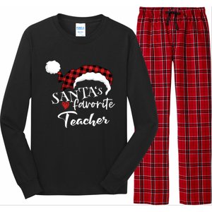 SantaS Favorite Teacher Gift Long Sleeve Pajama Set