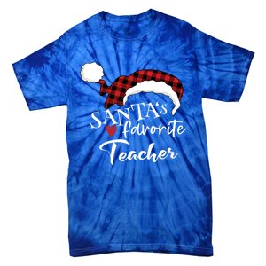 SantaS Favorite Teacher Gift Tie-Dye T-Shirt