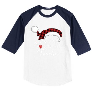 SantaS Favorite Teacher Gift Baseball Sleeve Shirt