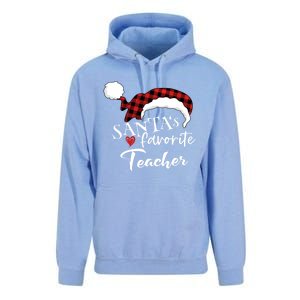 SantaS Favorite Teacher Gift Unisex Surf Hoodie