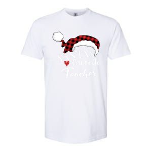 SantaS Favorite Teacher Gift Softstyle CVC T-Shirt