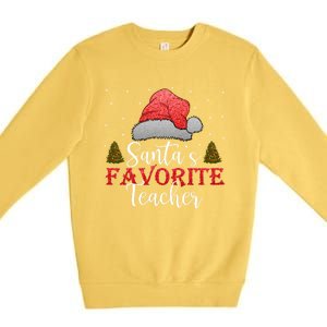 SantaS Favorite Teacher Meaningful Gift Premium Crewneck Sweatshirt