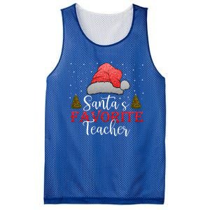 SantaS Favorite Teacher Meaningful Gift Mesh Reversible Basketball Jersey Tank