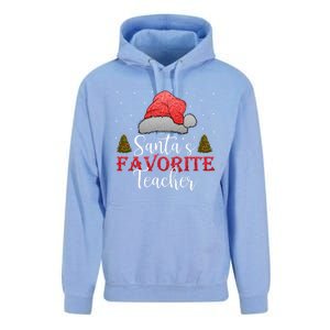 SantaS Favorite Teacher Meaningful Gift Unisex Surf Hoodie