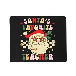 Santa Favorite Teacher Groovy Retro Christmas Boy Girl Mousepad