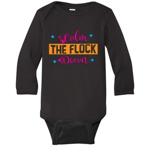 Sassy Flamingo T , Calm The Baby Long Sleeve Bodysuit