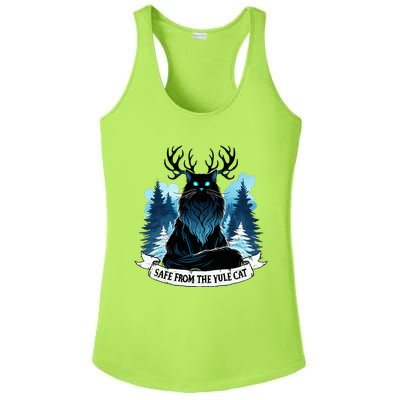 Safe From The Yule Cat Christmas Icelandic Iceland Folklore Ladies PosiCharge Competitor Racerback Tank