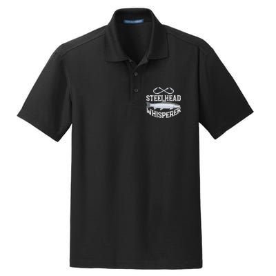 Steelhead Fishing Trout Graphic Saltfreshwater Lake Gift Dry Zone Grid Polo