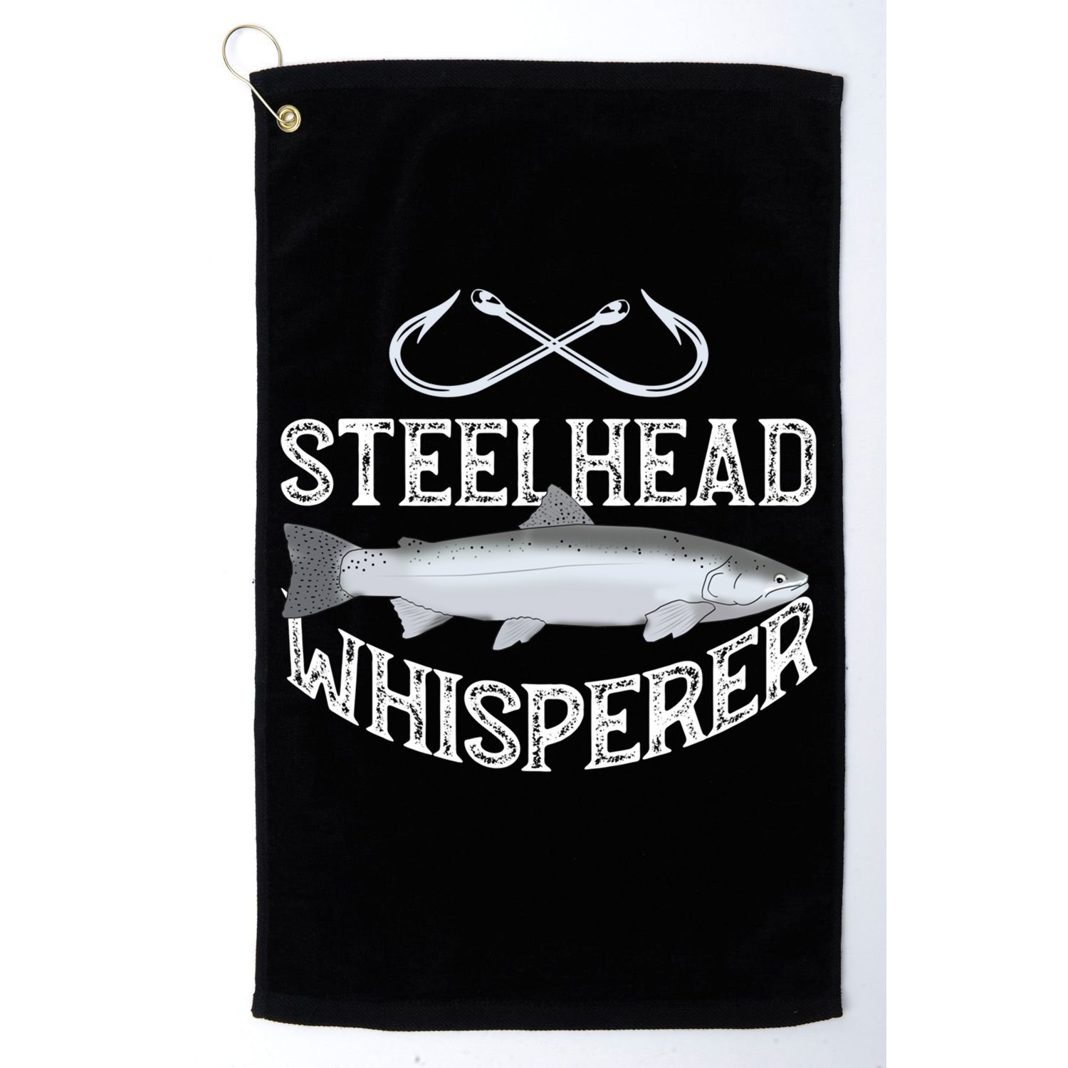 Steelhead Fishing Trout Graphic Saltfreshwater Lake Gift Golf Towel