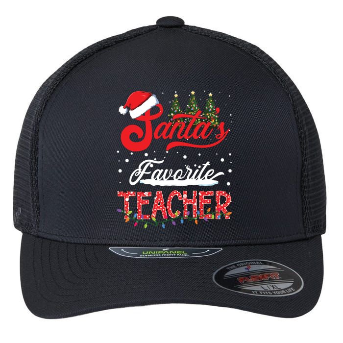 Santas Favorite Teacher Family Matching Group Christmas Flexfit Unipanel Trucker Cap