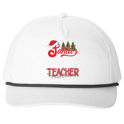 Santas Favorite Teacher Family Matching Group Christmas Snapback Five-Panel Rope Hat