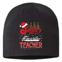 Santas Favorite Teacher Family Matching Group Christmas Sustainable Beanie