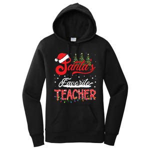 Santas Favorite Teacher Family Matching Group Christmas Women's Pullover Hoodie