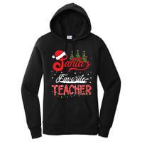 Santas Favorite Teacher Family Matching Group Christmas Women's Pullover Hoodie