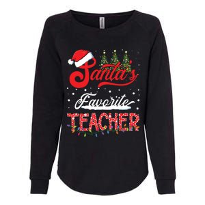 Santas Favorite Teacher Family Matching Group Christmas Womens California Wash Sweatshirt