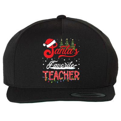 Santas Favorite Teacher Family Matching Group Christmas Wool Snapback Cap