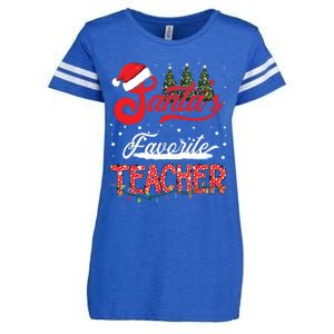 Santas Favorite Teacher Family Matching Group Christmas Enza Ladies Jersey Football T-Shirt