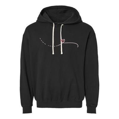Subtle Fk Trump Morse Code Heart Antimaga Feminist Rights Garment-Dyed Fleece Hoodie