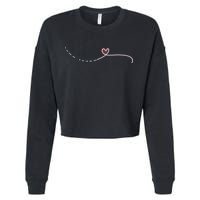 Subtle Fk Trump Morse Code Heart Antimaga Feminist Rights Cropped Pullover Crew