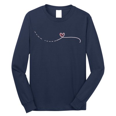 Subtle Fk Trump Morse Code Heart Antimaga Feminist Rights Long Sleeve Shirt