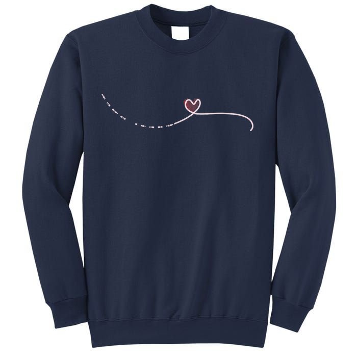 Subtle Fk Trump Morse Code Heart Antimaga Feminist Rights Sweatshirt