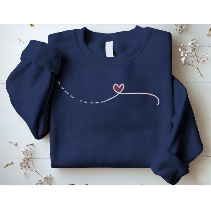 Subtle Fk Trump Morse Code Heart Antimaga Feminist Rights Sweatshirt