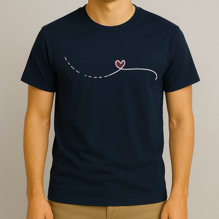 Subtle Fk Trump Morse Code Heart Antimaga Feminist Rights T-Shirt
