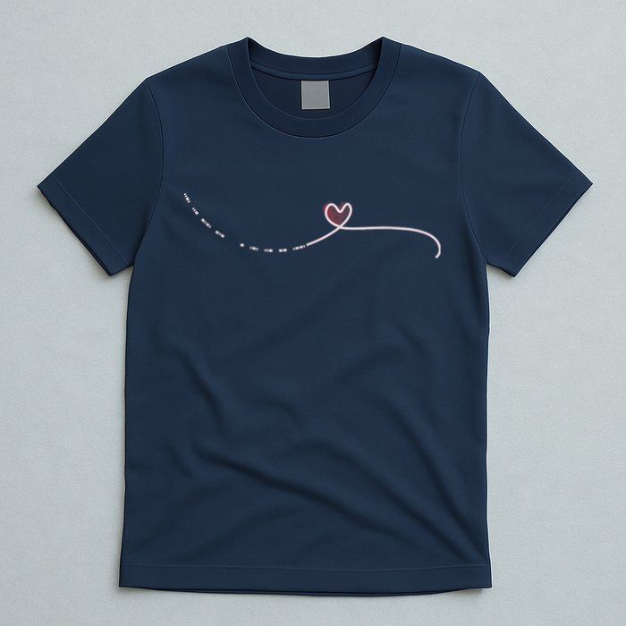 Subtle Fk Trump Morse Code Heart Antimaga Feminist Rights T-Shirt