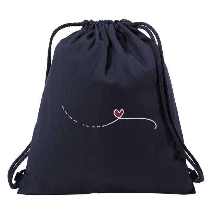 Subtle Fk Trump Morse Code Heart Antimaga Feminist Rights Drawstring Bag