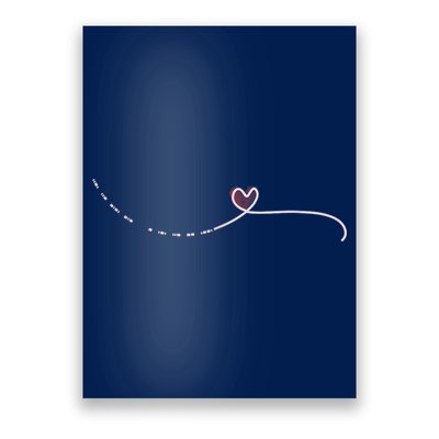 Subtle Fk Trump Morse Code Heart Antimaga Feminist Rights Poster