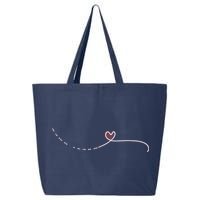 Subtle Fk Trump Morse Code Heart Antimaga Feminist Rights 25L Jumbo Tote