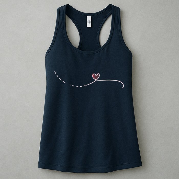 Subtle Fk Trump Morse Code Heart Antimaga Feminist Rights Womens Tank Top