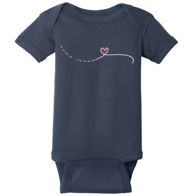 Subtle Fk Trump Morse Code Heart Antimaga Feminist Rights Baby Bodysuit