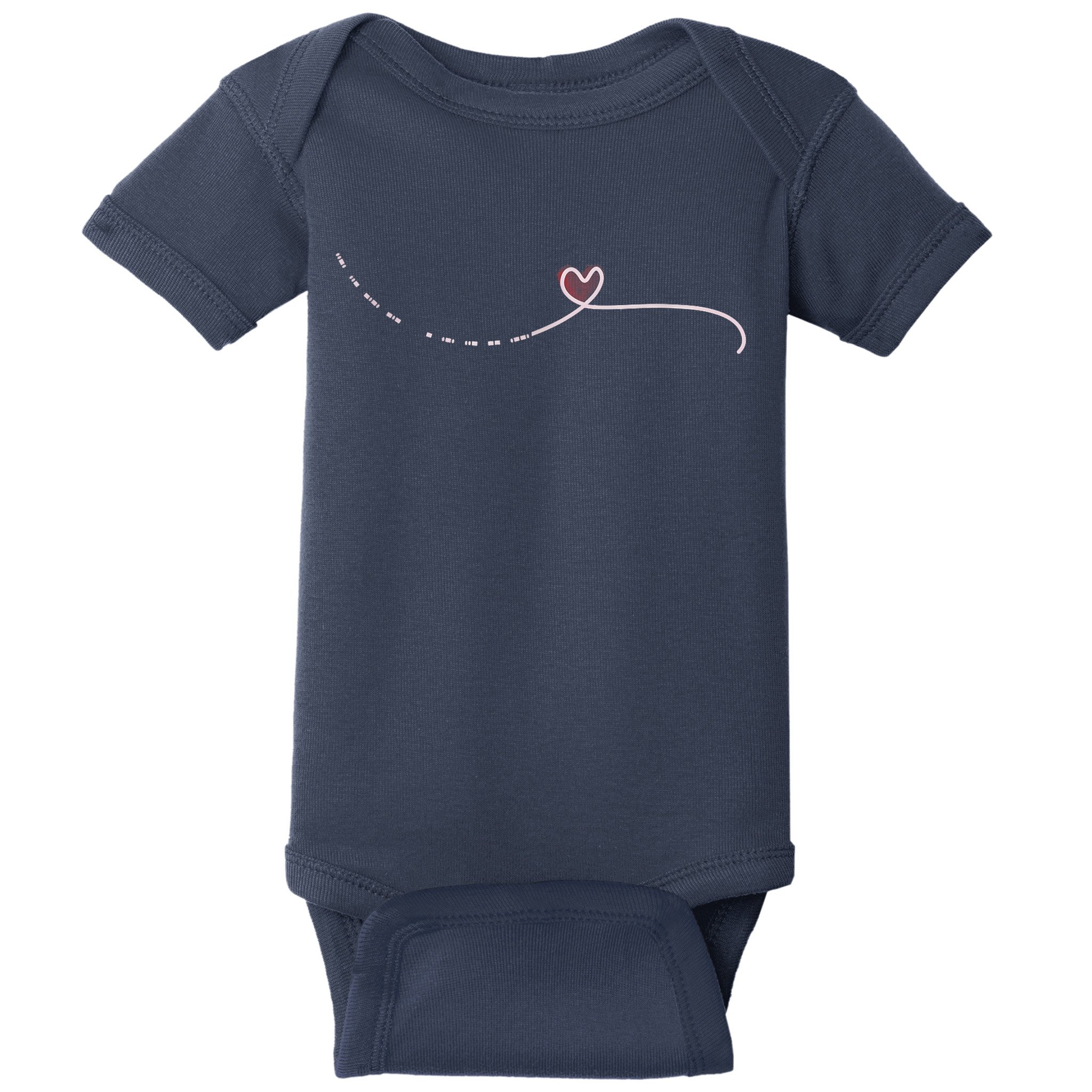 Subtle Fk Trump Morse Code Heart Antimaga Feminist Rights Baby Bodysuit