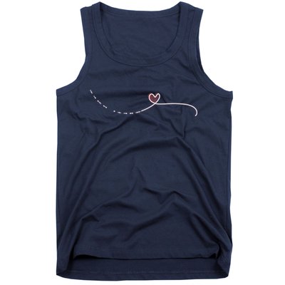 Subtle Fk Trump Morse Code Heart Antimaga Feminist Rights Tank Top