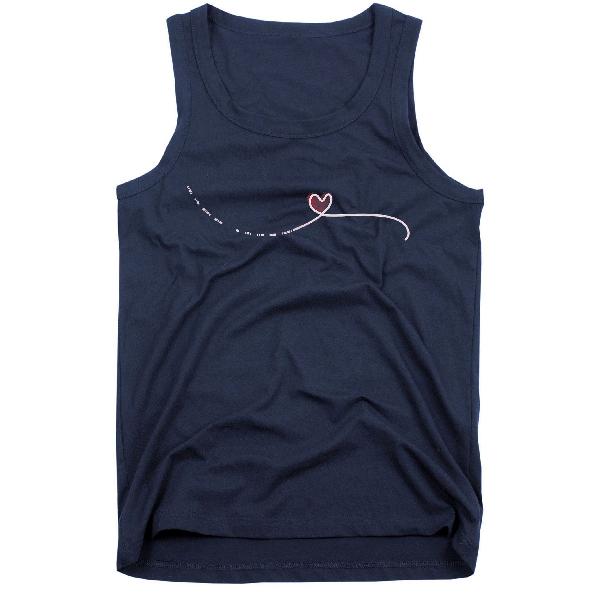 Subtle Fk Trump Morse Code Heart Antimaga Feminist Rights Tank Top