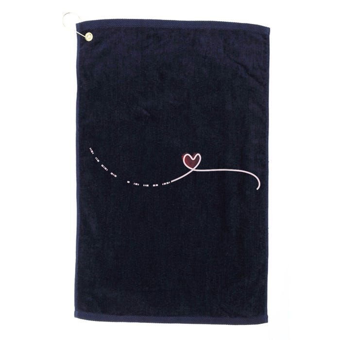 Subtle Fk Trump Morse Code Heart Antimaga Feminist Rights Golf Towel