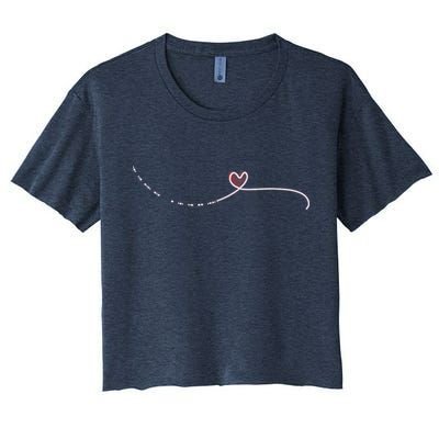Subtle Fk Trump Morse Code Heart Antimaga Feminist Rights Crop Top