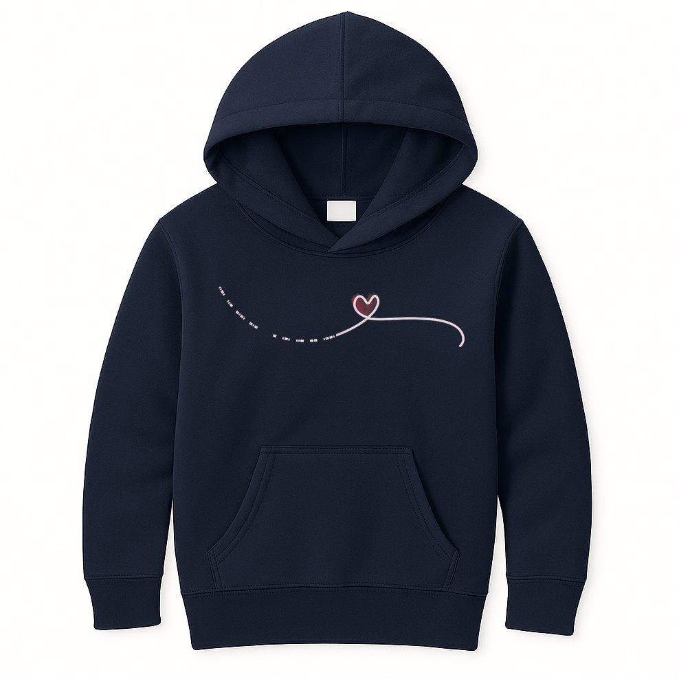 Subtle Fk Trump Morse Code Heart Antimaga Feminist Rights Kids Hoodie