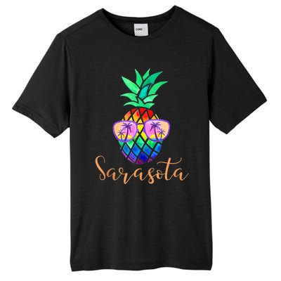 Sarasota Florida Tropical Funny Pineapple Summer Sunglasses Tall Fusion ChromaSoft Performance T-Shirt