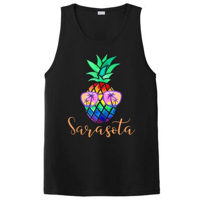 Sarasota Florida Tropical Funny Pineapple Summer Sunglasses PosiCharge Competitor Tank