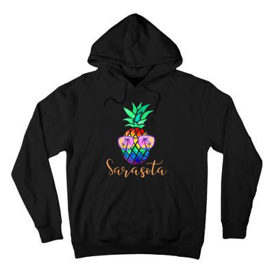 Sarasota Florida Tropical Funny Pineapple Summer Sunglasses Tall Hoodie