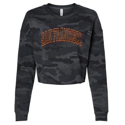 San Francisco Text Cropped Pullover Crew