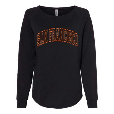 San Francisco Text Womens California Wash Sweatshirt