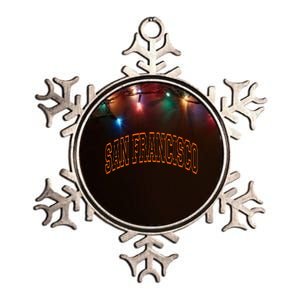 San Francisco Text Metallic Star Ornament