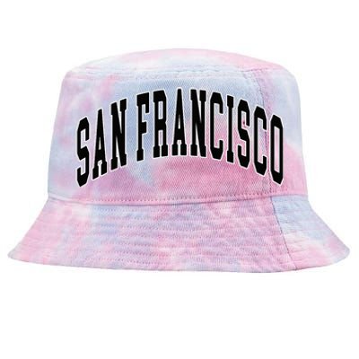 San Francisco Text Tie-Dyed Bucket Hat