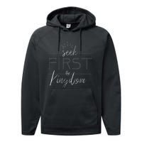 Seek First The Kingdom Of God Christian Performance Fleece Hoodie