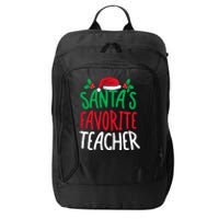 SantaS Favorite Teacher Christmas Day School Educator City Backpack